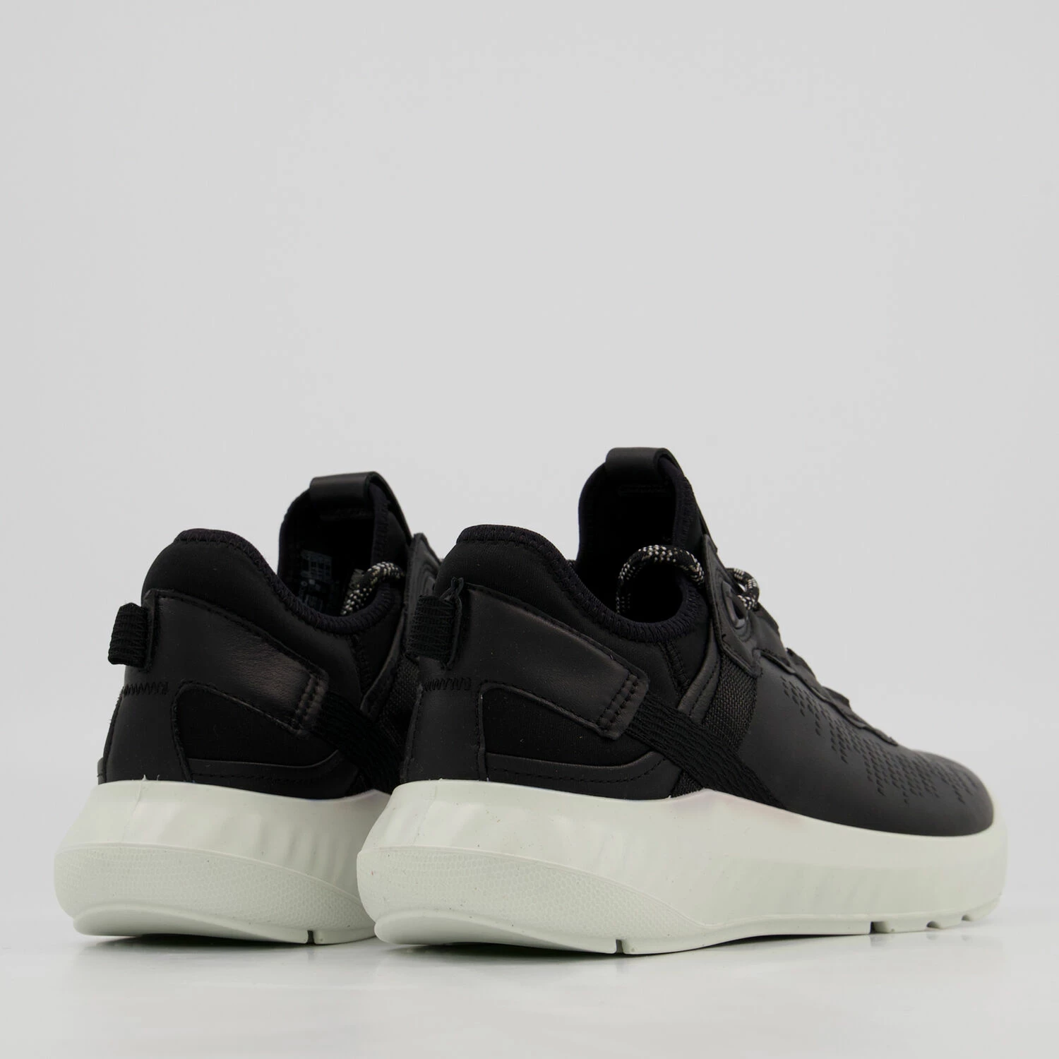 Ecco Black Lace Up Walking Trainers - Image 2