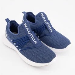 Nautica Navy & White Logo Trainers