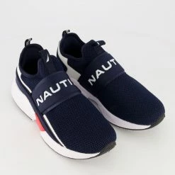 Nautica Navy Blue Caleto Knitted Mesh Trainers