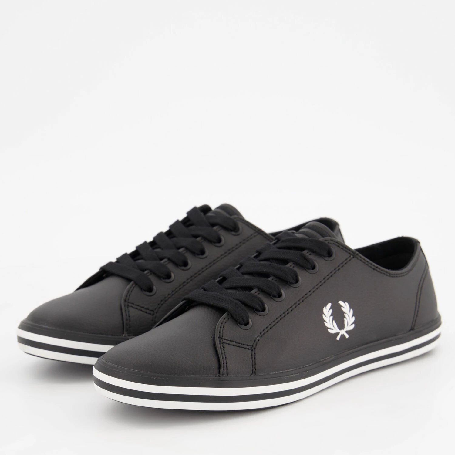 Fred Perry Black Embroidered Logo Trainers - Image 3