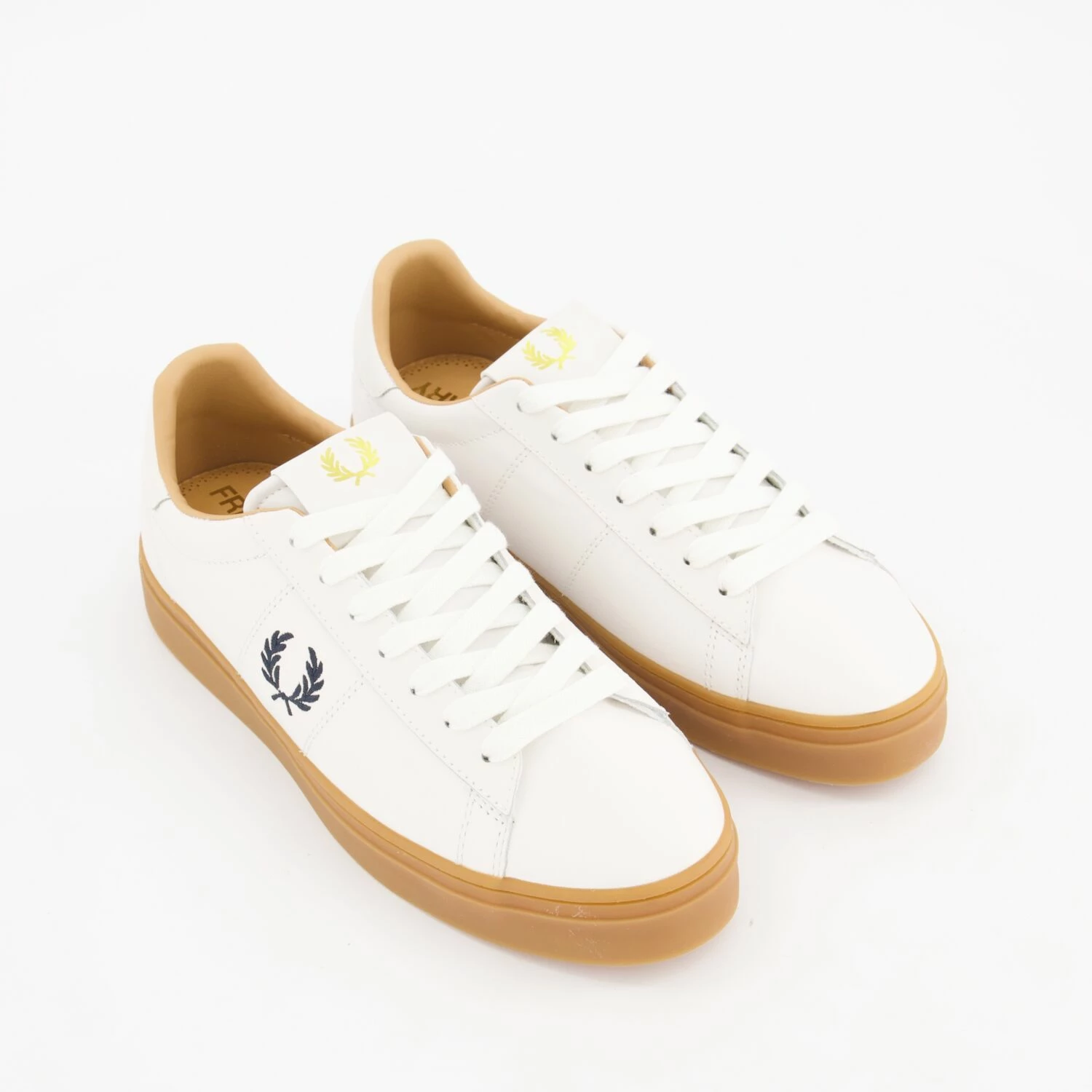 Fred Perry White Leather Logo Trainers
