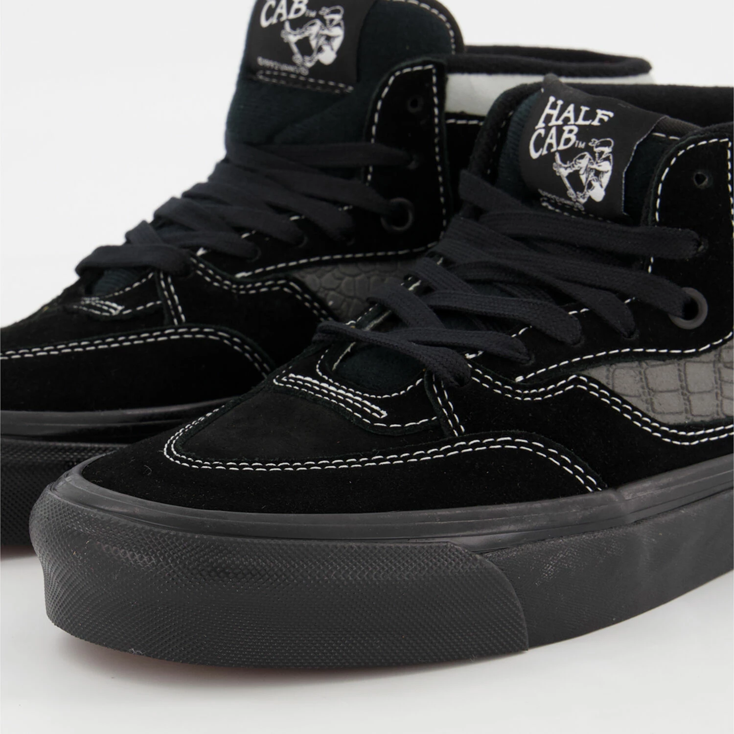 Vans Black Leather Half Cab Trainers - Image 3