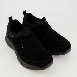 Skechers Black Leather Rydock Trainers