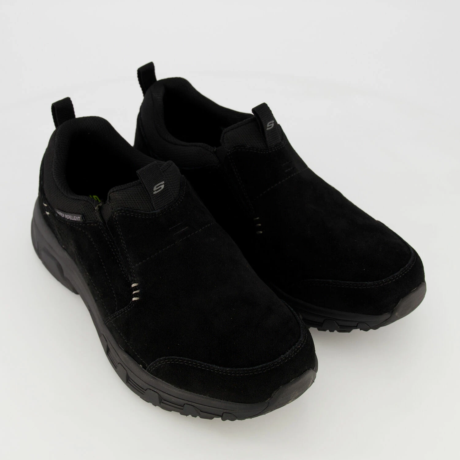 Skechers Black Leather Rydock Trainers
