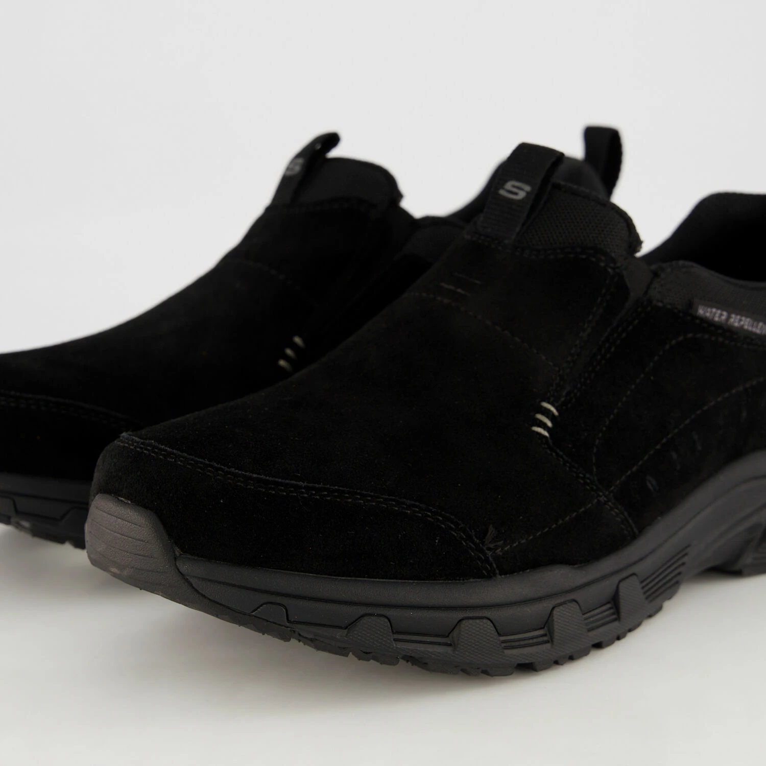 Skechers Black Leather Rydock Trainers - Image 3