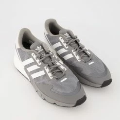 Adidas Grey & White ZX 1K Boost Trainers