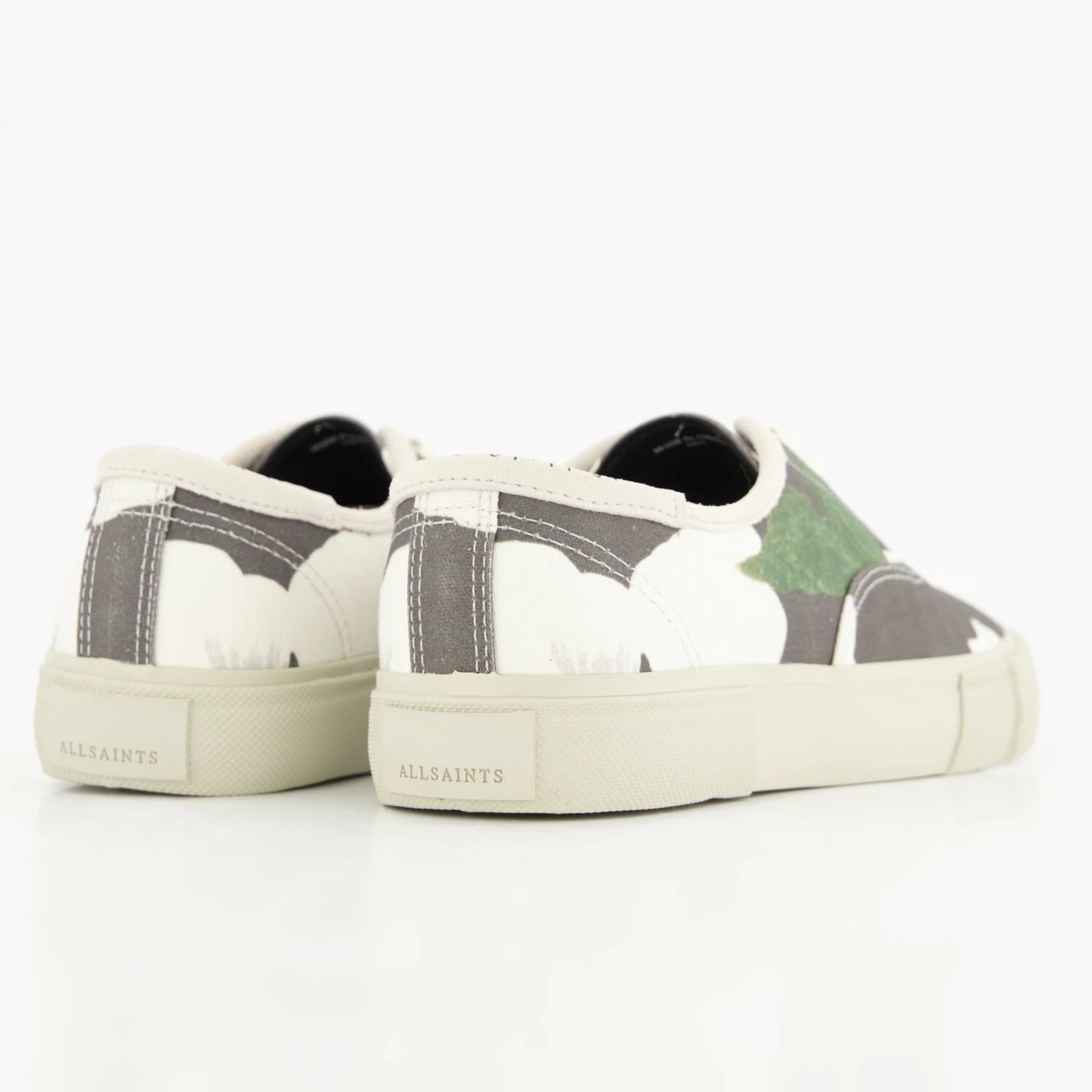 All Saints Green & Grey Camo Trainers - Image 2