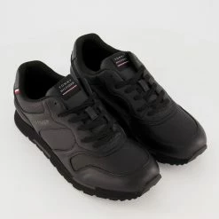Tommy Hilfiger Black Leather Classic Trainers