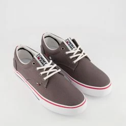 Tommy Jeans Steel Grey Canvas Trainers
