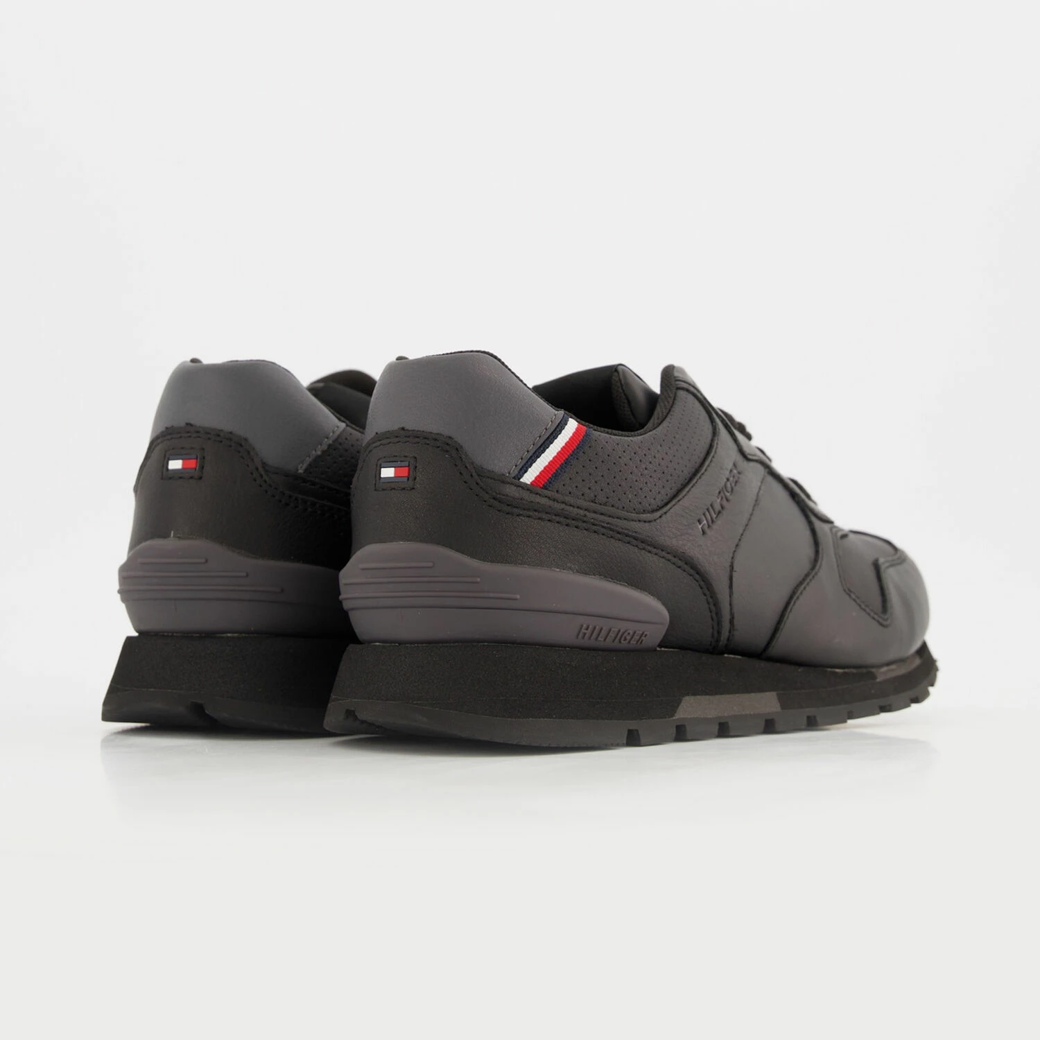 Tommy Hilfiger Black Retro Runner Trainers - Image 2
