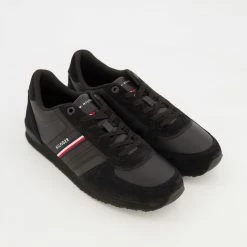 Tommy Hilfiger Black Iconic Runner Trainers