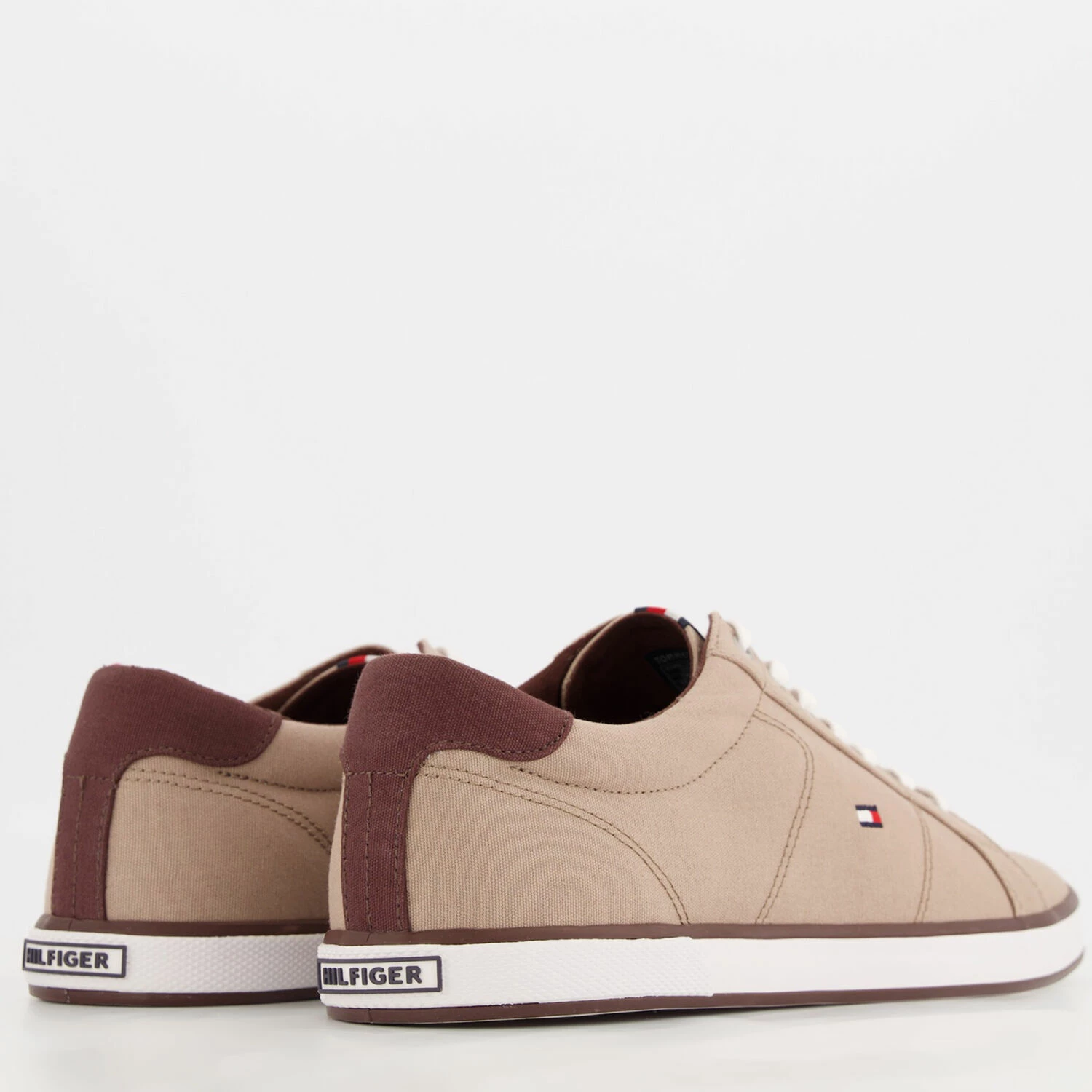 Tommy Hilfiger Beige Iconic Trainers - Image 2