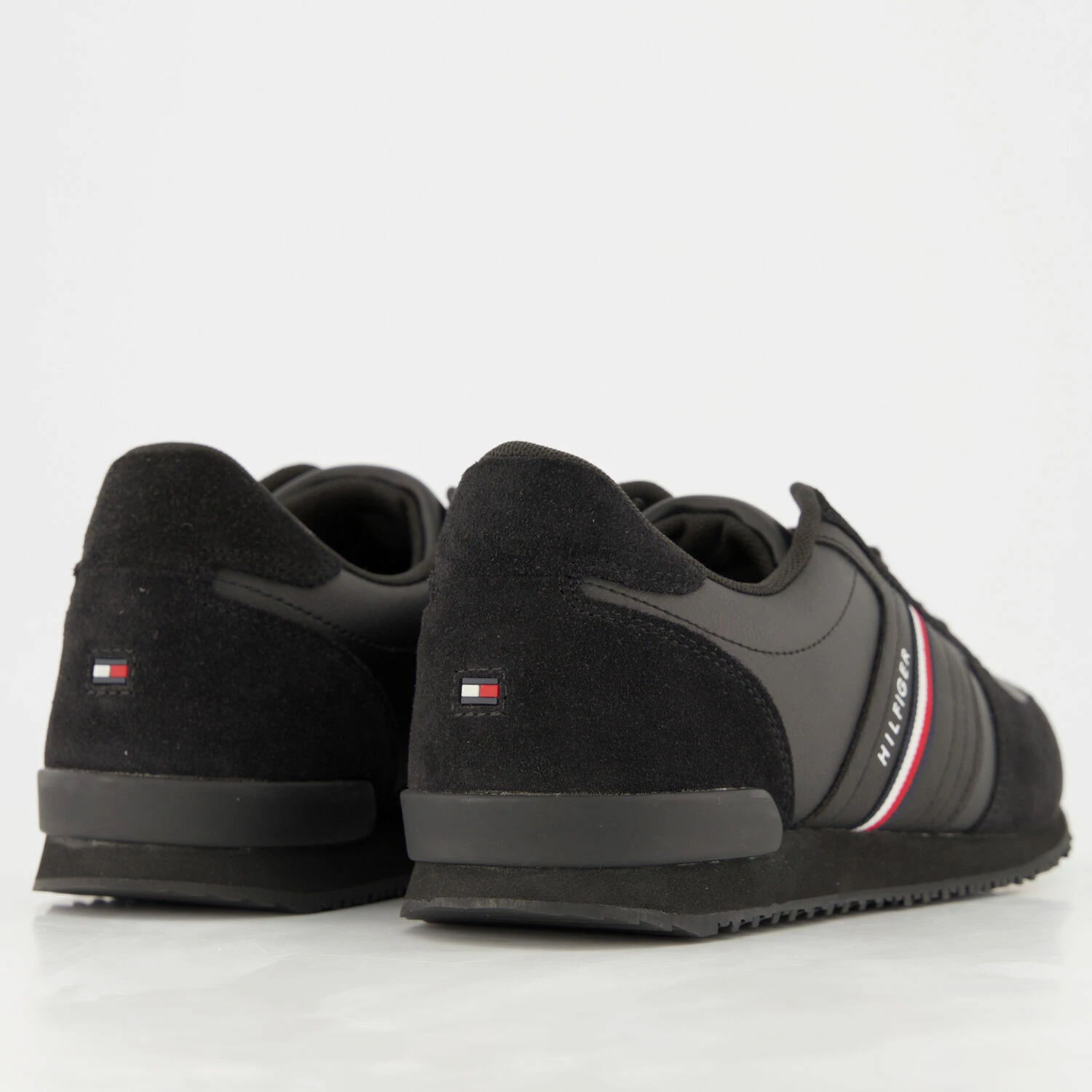 Tommy Hilfiger Black Iconic Runner Trainers - Image 2