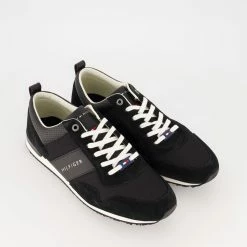 Tommy Hilfiger Black Mix Runner Trainers