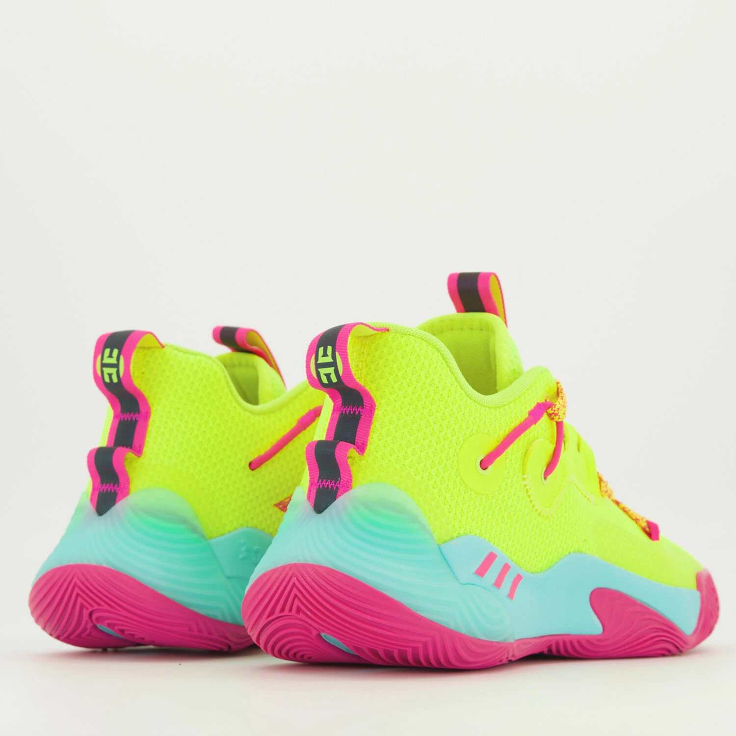 Adidas Neon Yellow Harden Stepback 3 Basketball Trainers - Image 2
