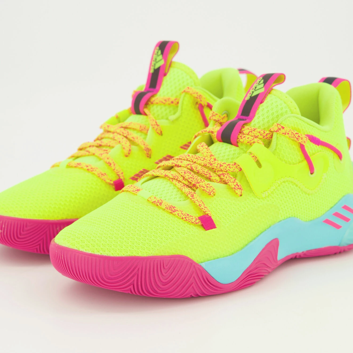 Adidas Neon Yellow Harden Stepback 3 Basketball Trainers - Image 3