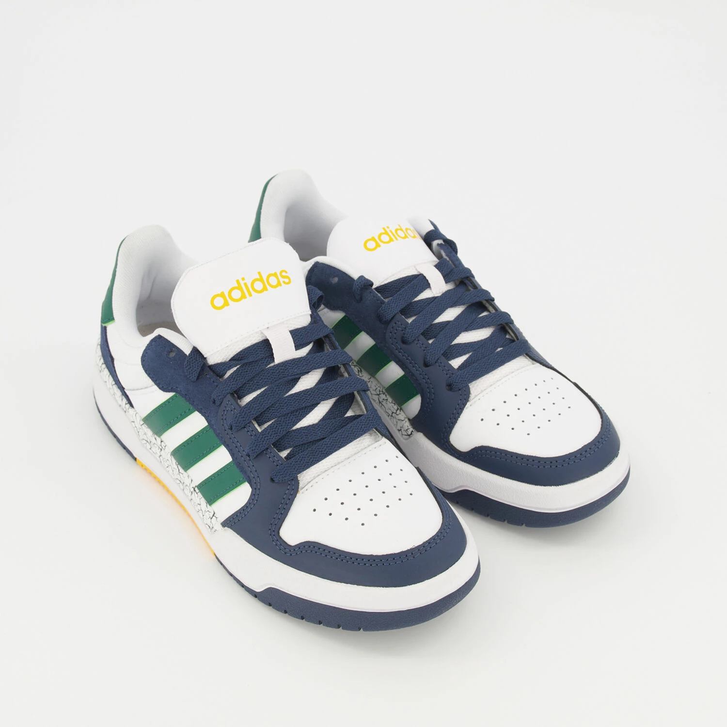 Adidas White Leather Entrap Trainers