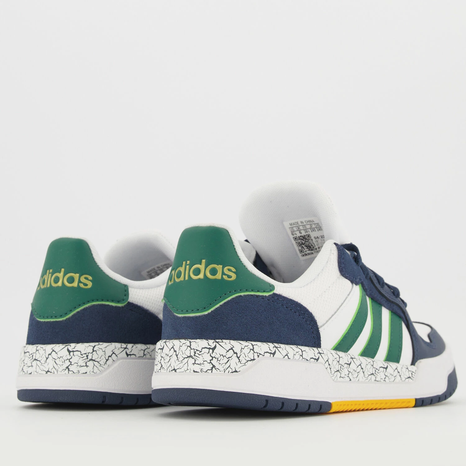 Adidas White Leather Entrap Trainers - Image 2