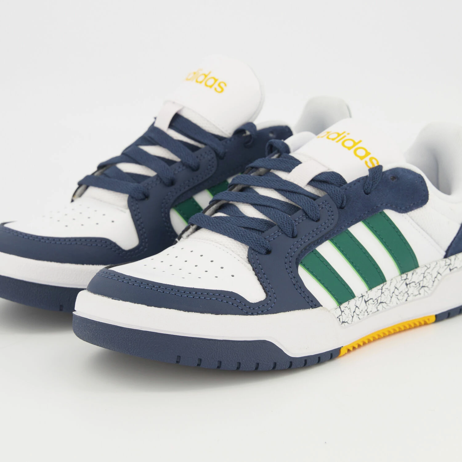 Adidas White Leather Entrap Trainers - Image 3