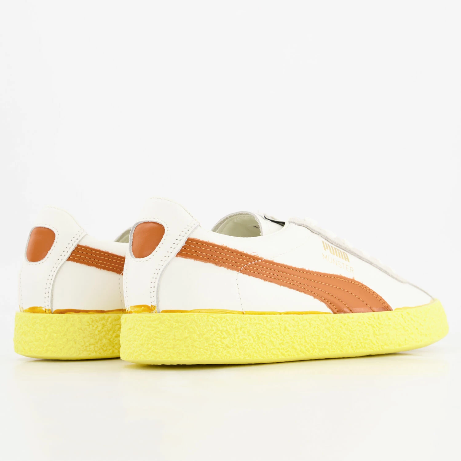 Puma White & Grey Leather Munster Trainers - Image 2