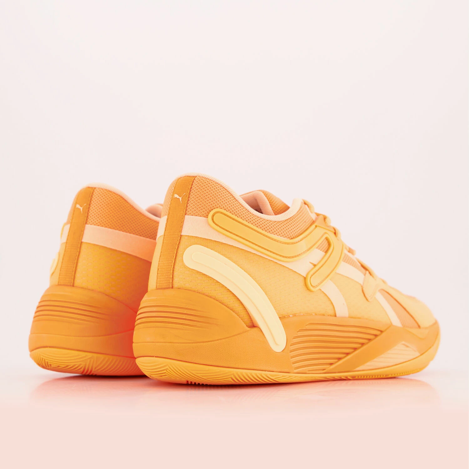 Puma Orange TRC Blaze Court Trainers - Image 2