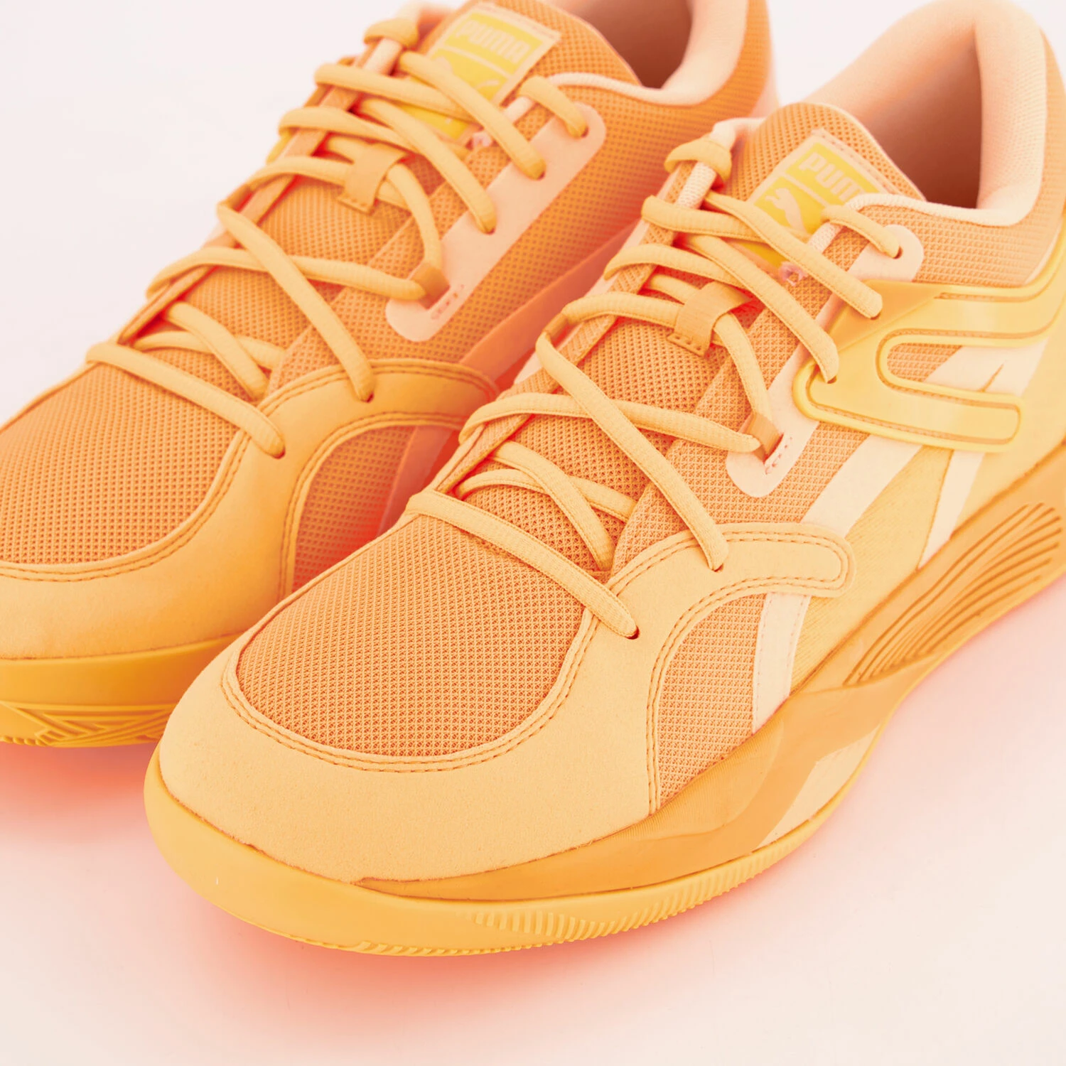 Puma Orange TRC Blaze Court Trainers - Image 3