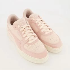Puma Pink Leather CA Pro Soft Trainers
