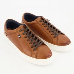 Silver Street London Tan Leather Holden Trainers