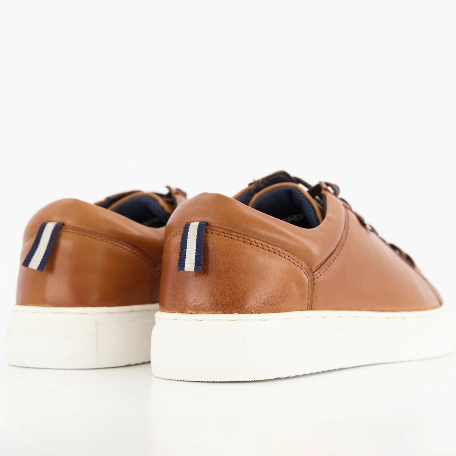 Silver Street London Tan Leather Holden Trainers - Image 2