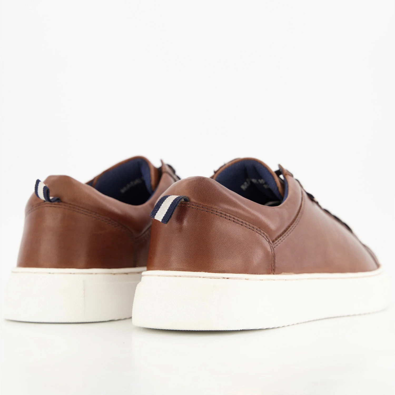 Silver Street London Brown Leather Holden Trainers - Image 2