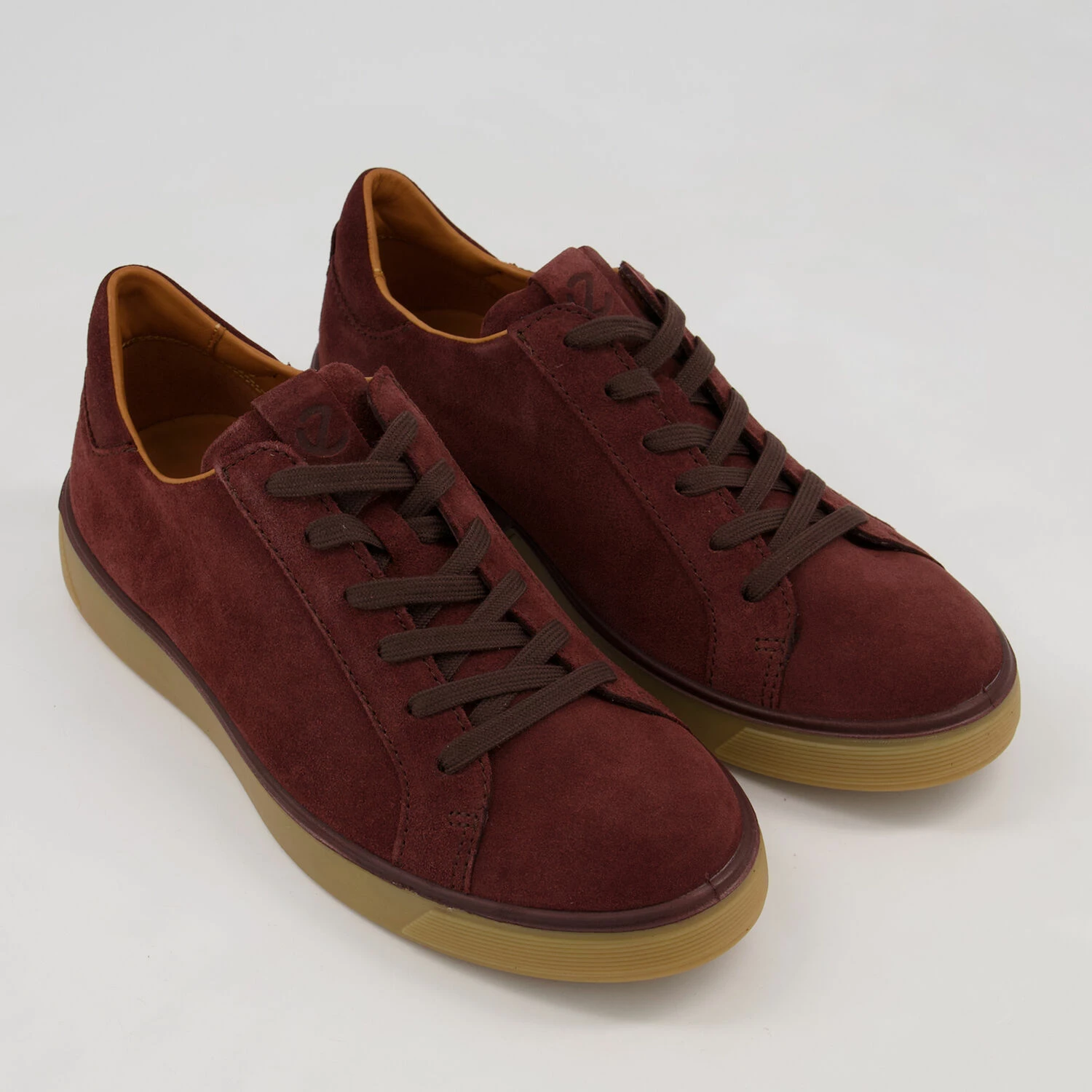Ecco Brown Suede Lace Up Trainers