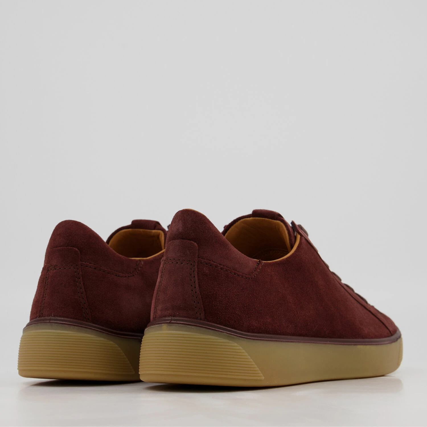 Ecco Brown Suede Lace Up Trainers - Image 2
