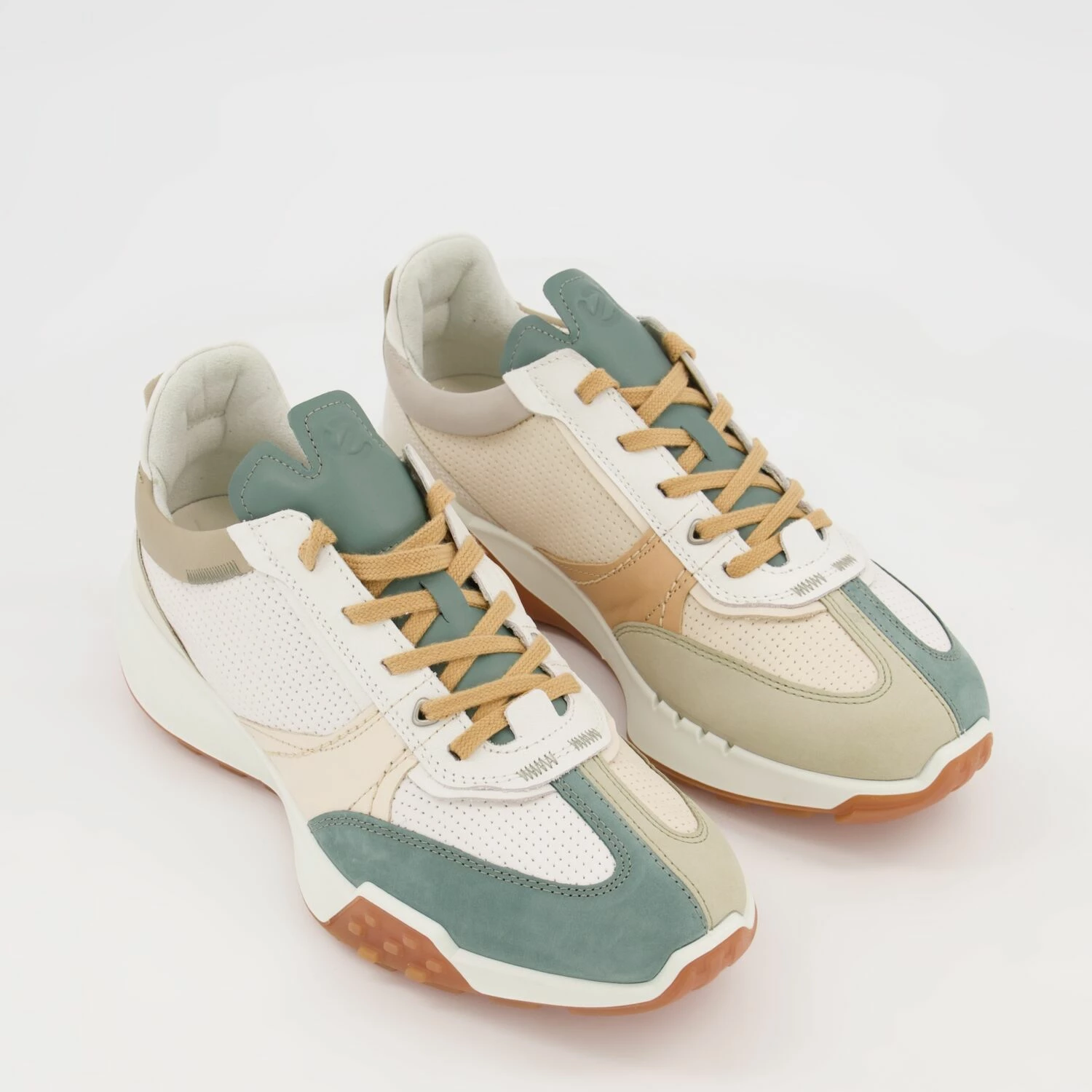 Ecco Multicolour Leather Logo Trainers