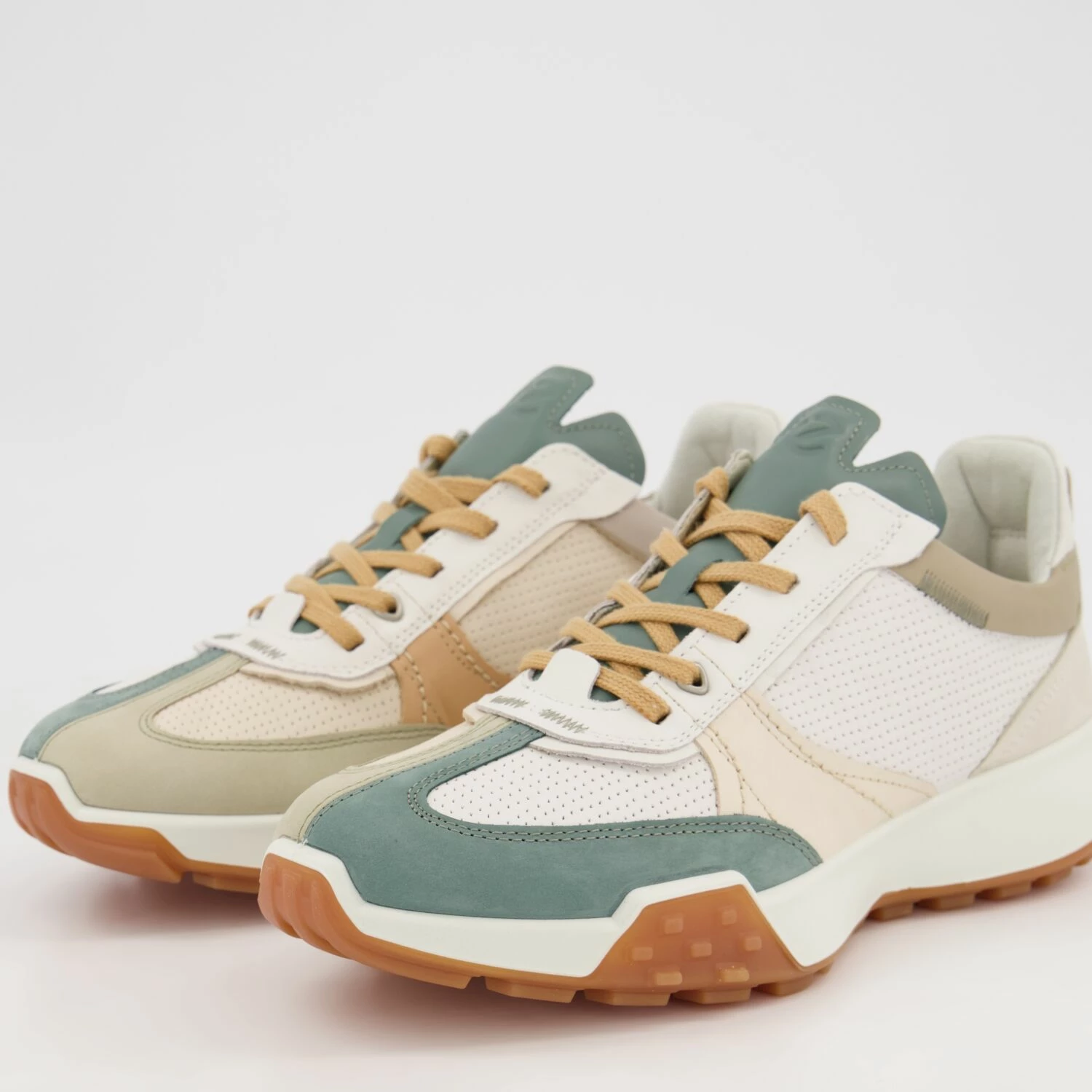 Ecco Multicolour Leather Logo Trainers - Image 3