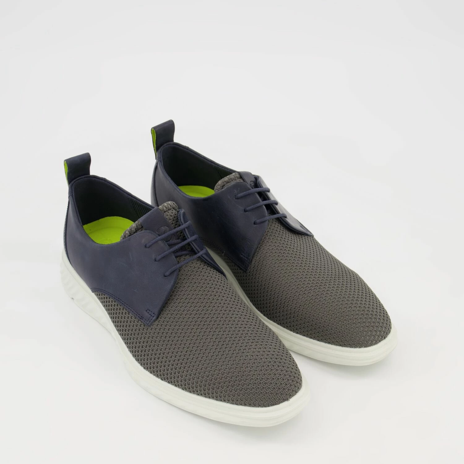 Ecco Navy & Green Woven Trainers