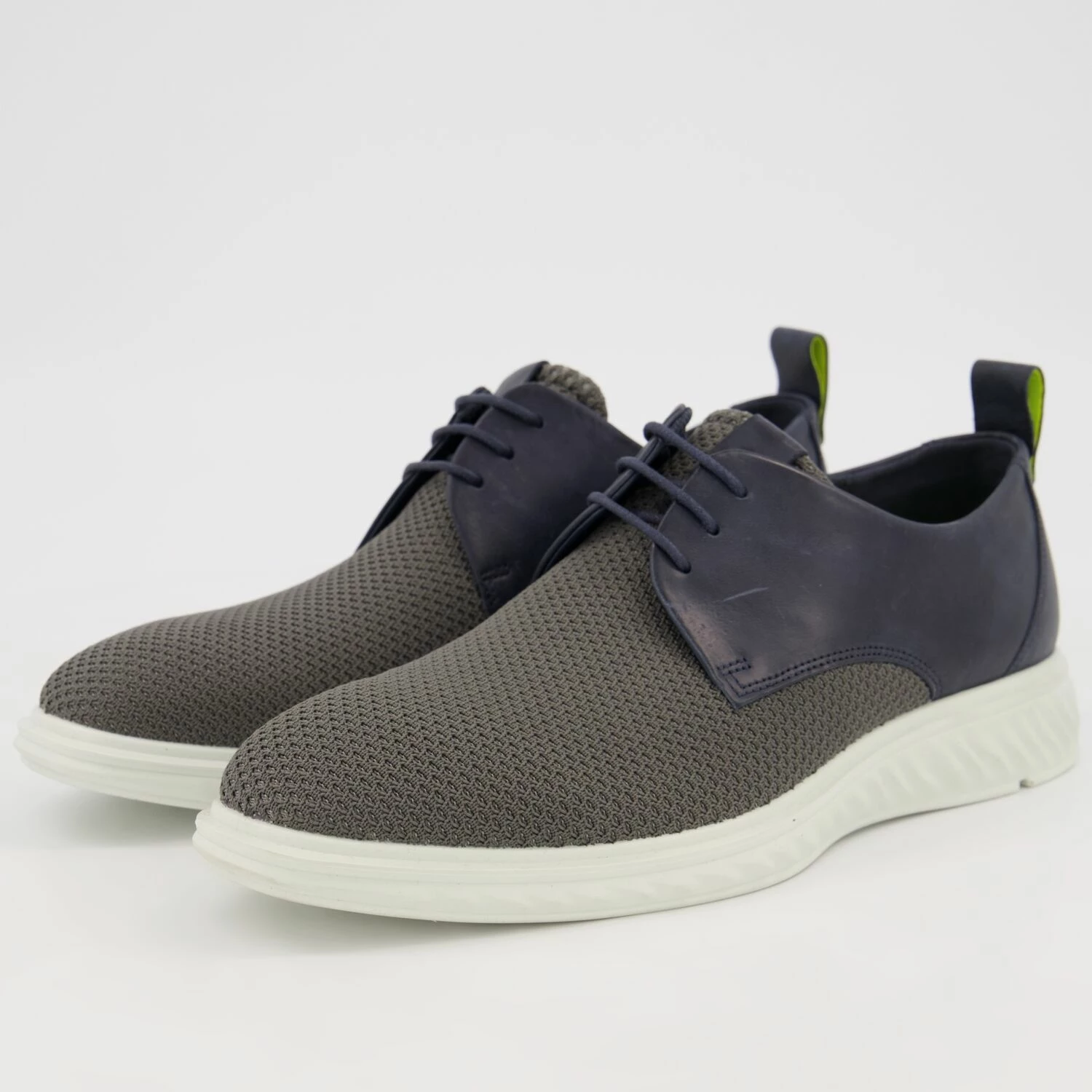 Ecco Navy & Green Woven Trainers - Image 3