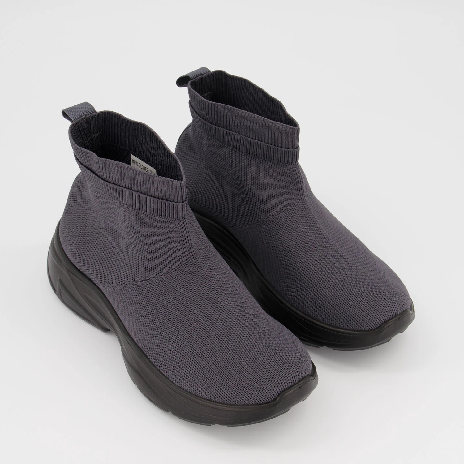 Brave Soul Grey Knit Slip On Boots