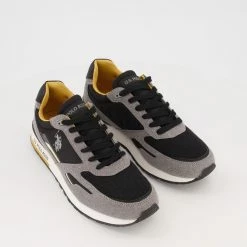 US Polo Assn Grey & Black Classic Trainers