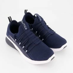 Nautica Navy Branded Lace Up Trainers