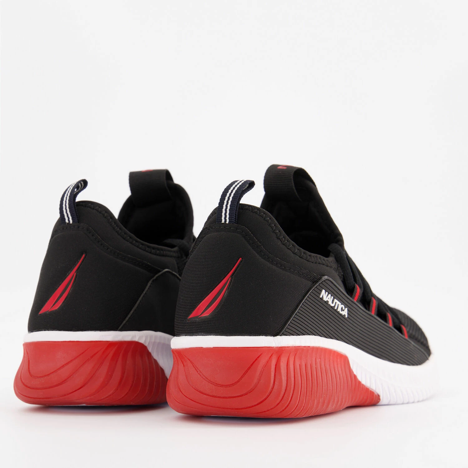 Nautica Black & Red Logo Trainers - Image 2