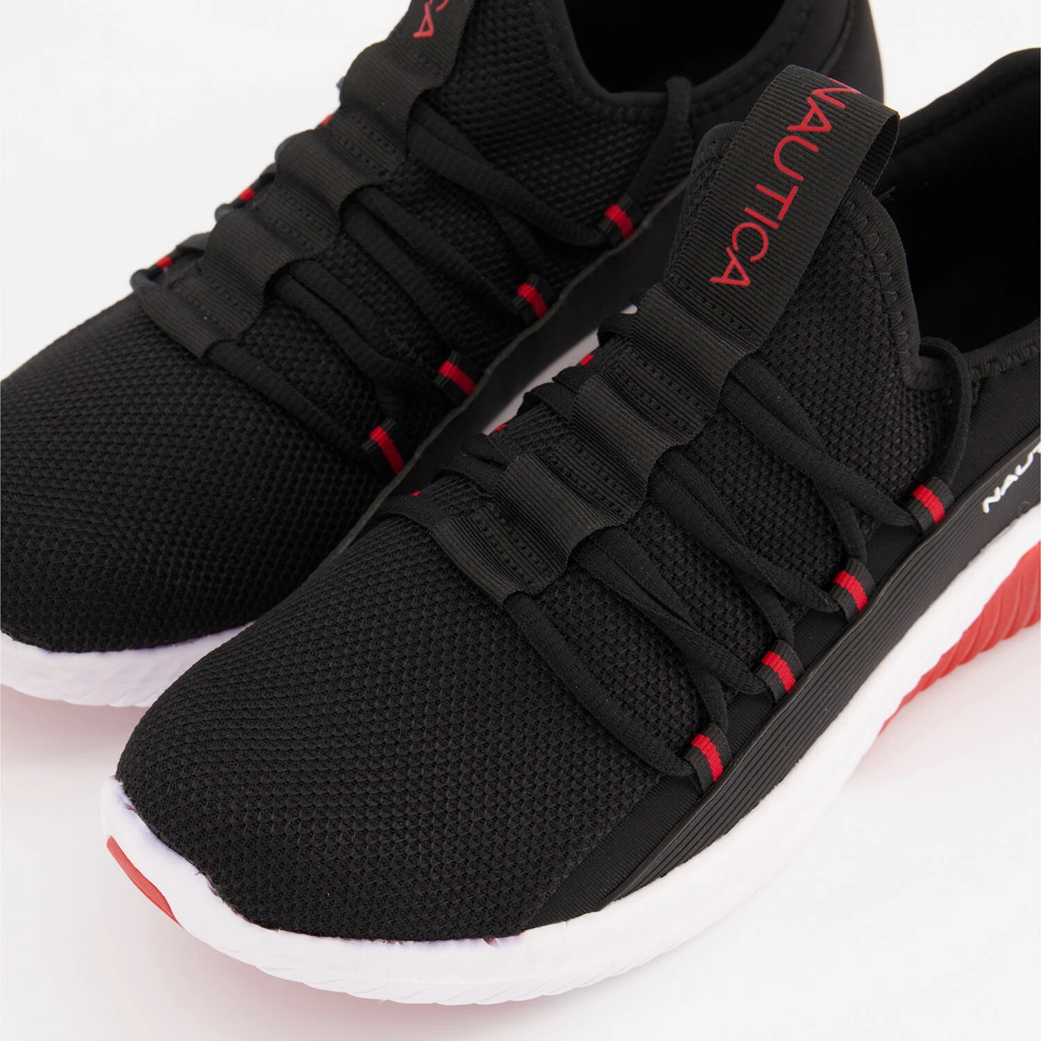 Nautica Black & Red Logo Trainers - Image 3