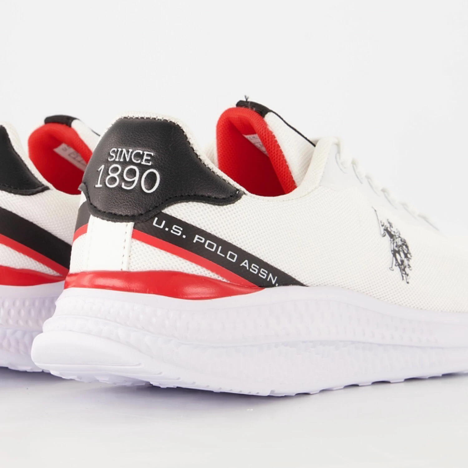 US Polo Assn White Kaleb Trainers - Image 2