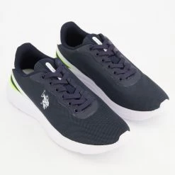 US Polo Assn Blue Mesh Kaleb Trainers