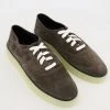 Ermenegildo Zegna Dark Grey Suede JL Trainers