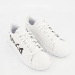 MCQ White Branded Leather Trainers