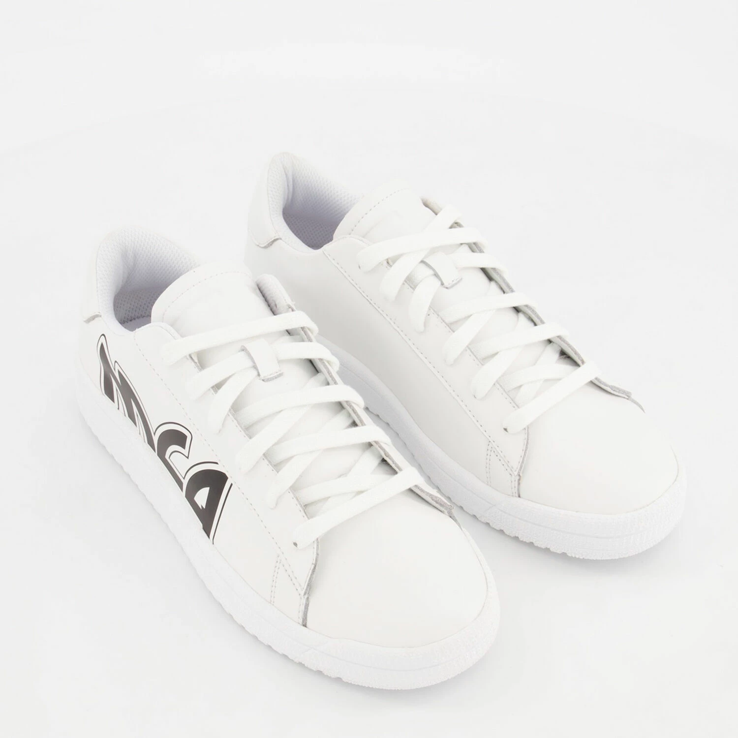 MCQ White Branded Leather Trainers
